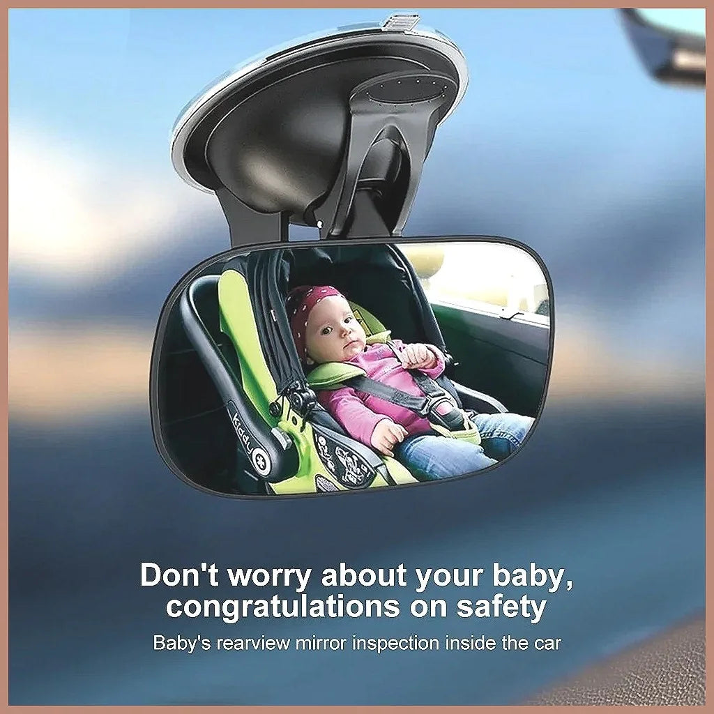 Universal 360° Adjustable Car Baby Safety Mirror for Rear Facing Seat, Wide Angle Anti Glare Kids Child Monitor
