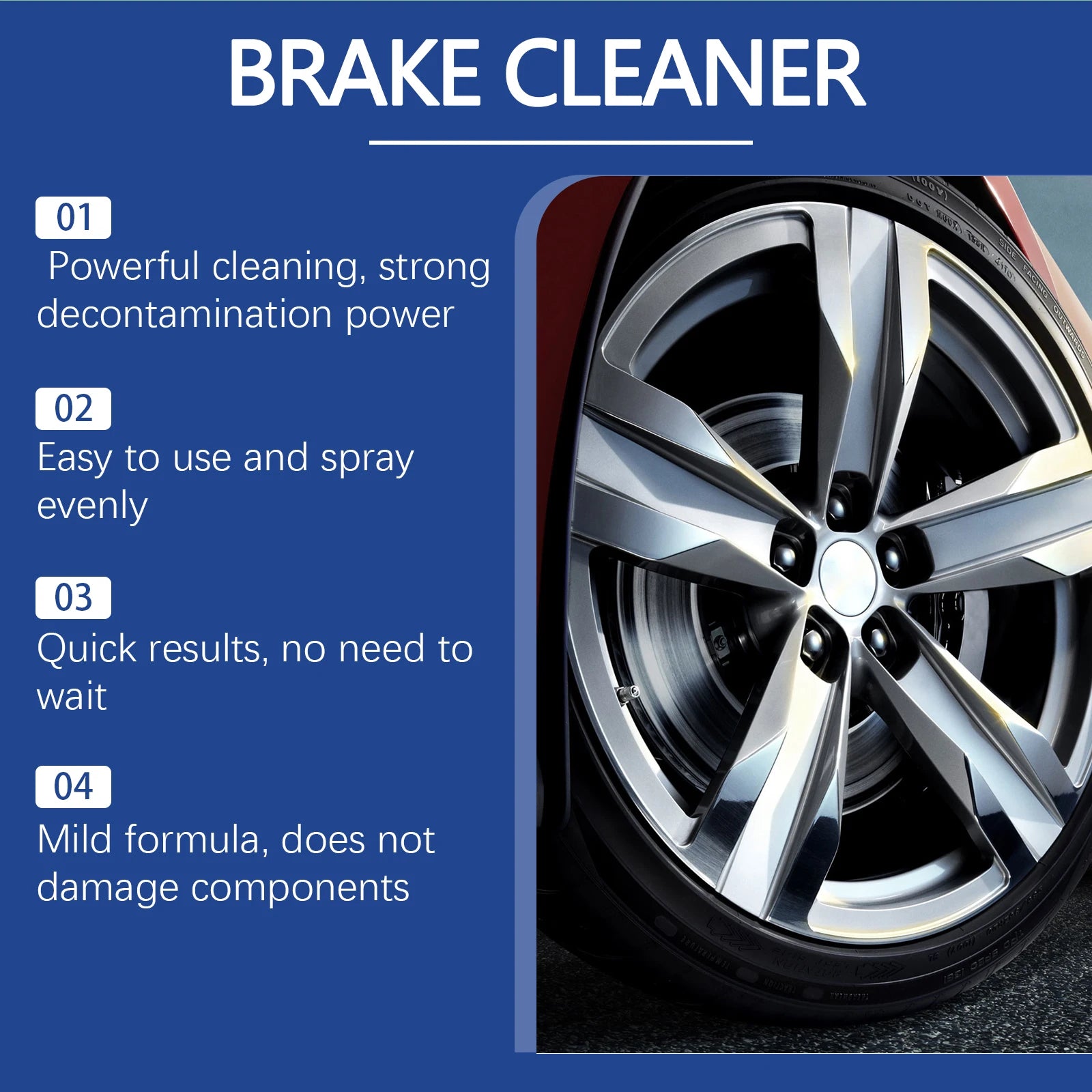 Automotive Brake Cleaner Rust Removes Extends Brake System Lifespan High-Performance Brake Polishing Refurbish Car Maintenance