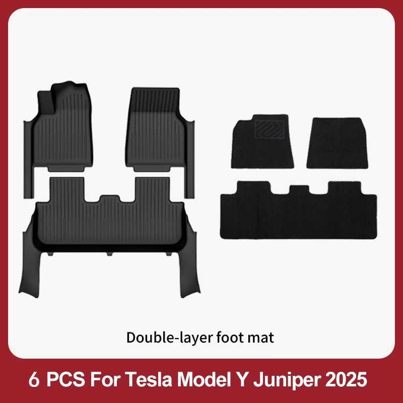 Floor Mats For 2025-2026 Tesla Model Y Juniper Premium/Performance TPE Floor Liner& Accessories Full-Door Sill Protective Cover