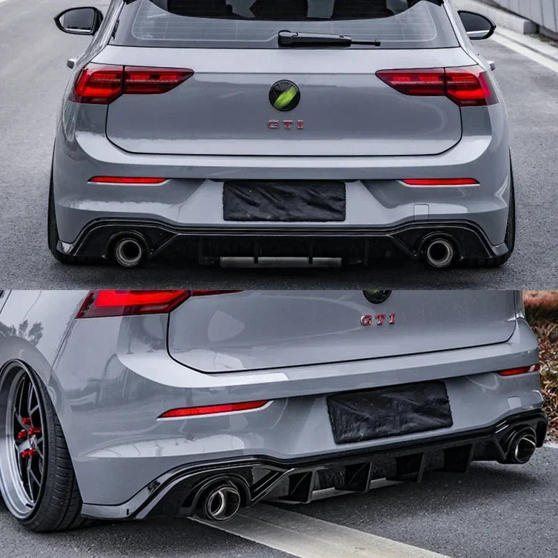 Maxton Style Rear Bumper Valance for VW Golf Mk8 GTI Golf MK8 R-Line 2020-2024 Car Rear Bumper Diffuser Spoiler Splitter Bodykit