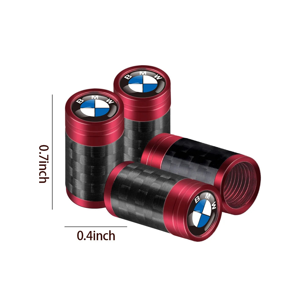 Carbon Fiber Car Tire Valve Caps Auto Accessories For BMW 1 3 5 7 Series M Performance M3 M5 M6 F01 F20 F10 F13 F15 F16 F30 F34