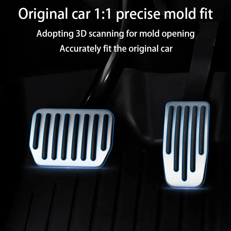 For Tesla Model Y Juniper 2025 Upgrade Non-slip Performance Aluminum Accelerator Brake Rest Foot Pedal Pads Mats Accessories