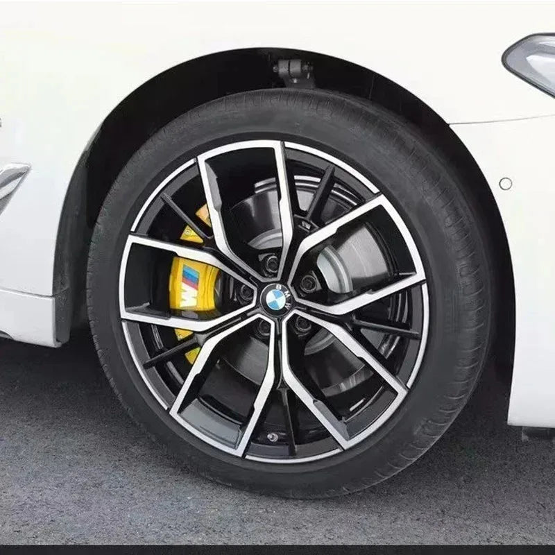 /Car White Black M Logo Emblem Badge Brake Caliper Sticker For BMW M Power Performance M3 M5 X1 X3 X5 X6 E46 E39 Auto Accessory