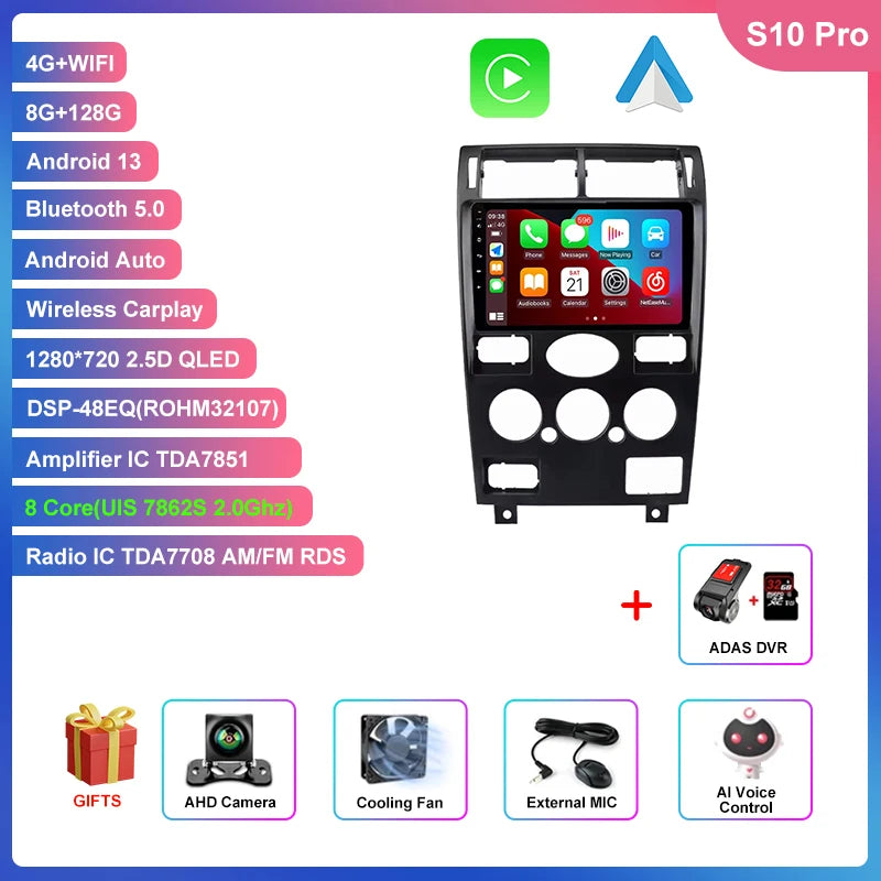 9 Inch 8 Core 4G BT DSP GPS Wireless Carplay Car Stereo Player Touch Screen Radio Android Multimedia For Ford Mondeo 3 2000~2007