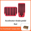 For Tesla Model Y Juniper 2025 Upgrade Non-slip Performance Aluminum Accelerator Brake Rest Foot Pedal Pads Mats Accessories