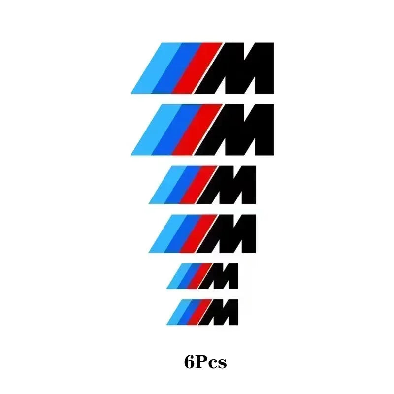 /Car White Black M Logo Emblem Badge Brake Caliper Sticker For BMW M Power Performance M3 M5 X1 X3 X5 X6 E46 E39 Auto Accessory
