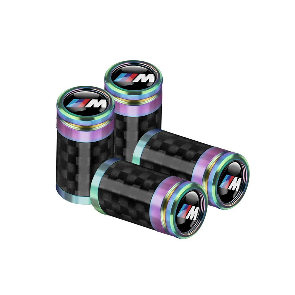 Carbon Fiber Car Tire Valve Caps Auto Accessories For BMW 1 3 5 7 Series M Performance M3 M5 M6 F01 F20 F10 F13 F15 F16 F30 F34