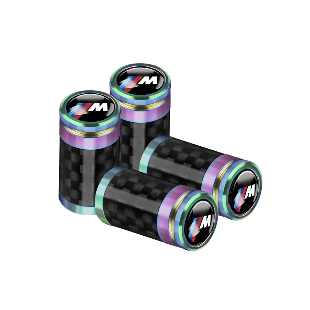Carbon Fiber Car Tire Valve Caps Auto Accessories For BMW 1 3 5 7 Series M Performance M3 M5 M6 F01 F20 F10 F13 F15 F16 F30 F34