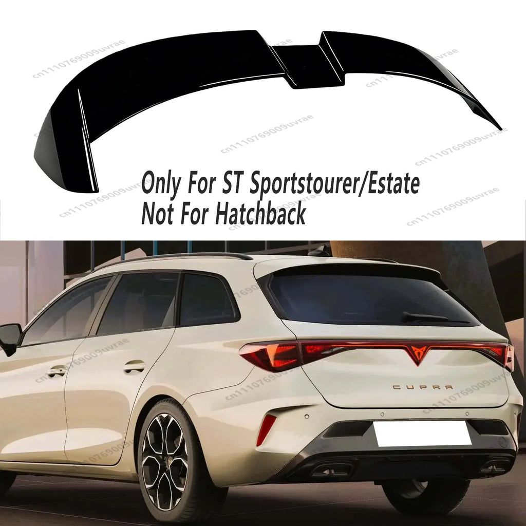 OTG Style Gloss Black Rear Spoiler Caps For Cupra Leon/Leon MK4 ST TSI TDI Sportstourer 2020-2026 Rear Roof Wing Bodykits Tuning
