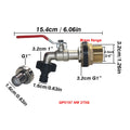 Brass thread flange alloy faucet set comes with 16mm plastic nipple quick connect water tank water bucket faucet as a gift