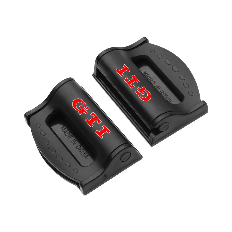 Car Safety Seatbelt Stopper Adjuster Clip To Relax Shoulder Neck Emblem for VW GTI CC Golf 6 7 GTI Tiguan Passat B5 B6 B7 Jetta