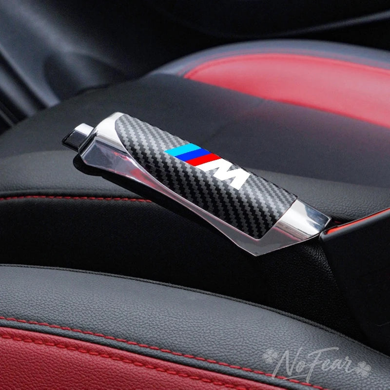 Car Gear Handbrake Cover Protector Sleeve For BMW Performance M Power E90 E91 E92 X3 X5 X6 M3 M5 E46 E39 F30 E60 F10 Car Sticker