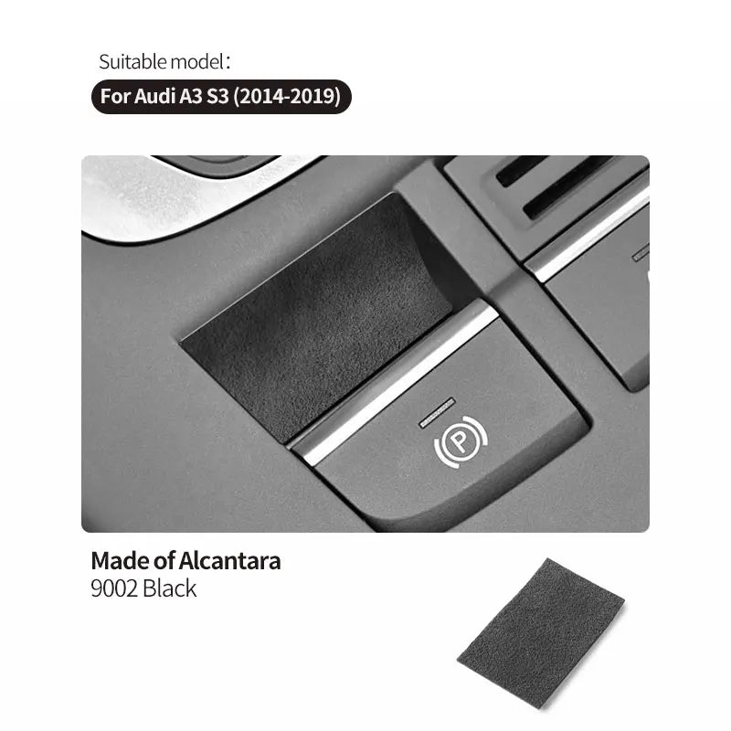 For Audi Sport Performance 8V A3 S3 (2014-2019) Made of Alcantara Car Handbrake Button Knob Trim Sticker Interior Accessories