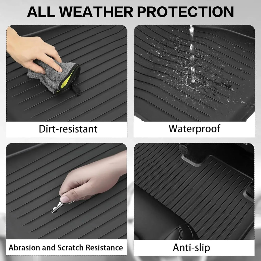 Floor Mats For 2025-2026 Tesla Model Y Juniper Premium/Performance TPE Floor Liner& Accessories Full-Door Sill Protective Cover