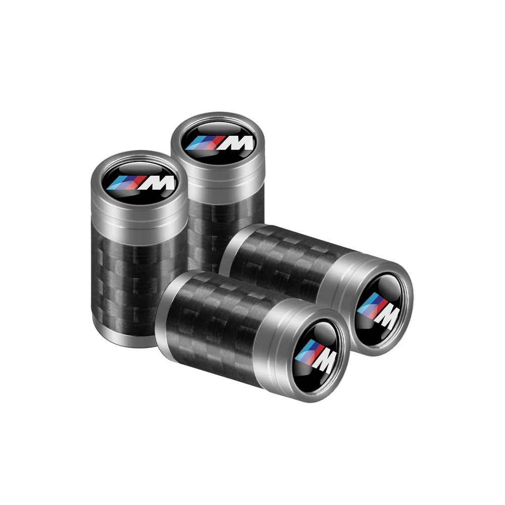 Carbon Fiber Car Tire Valve Caps Auto Accessories For BMW 1 3 5 7 Series M Performance M3 M5 M6 F01 F20 F10 F13 F15 F16 F30 F34