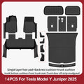 Floor Mats For 2025-2026 Tesla Model Y Juniper Premium/Performance TPE Floor Liner& Accessories Full-Door Sill Protective Cover