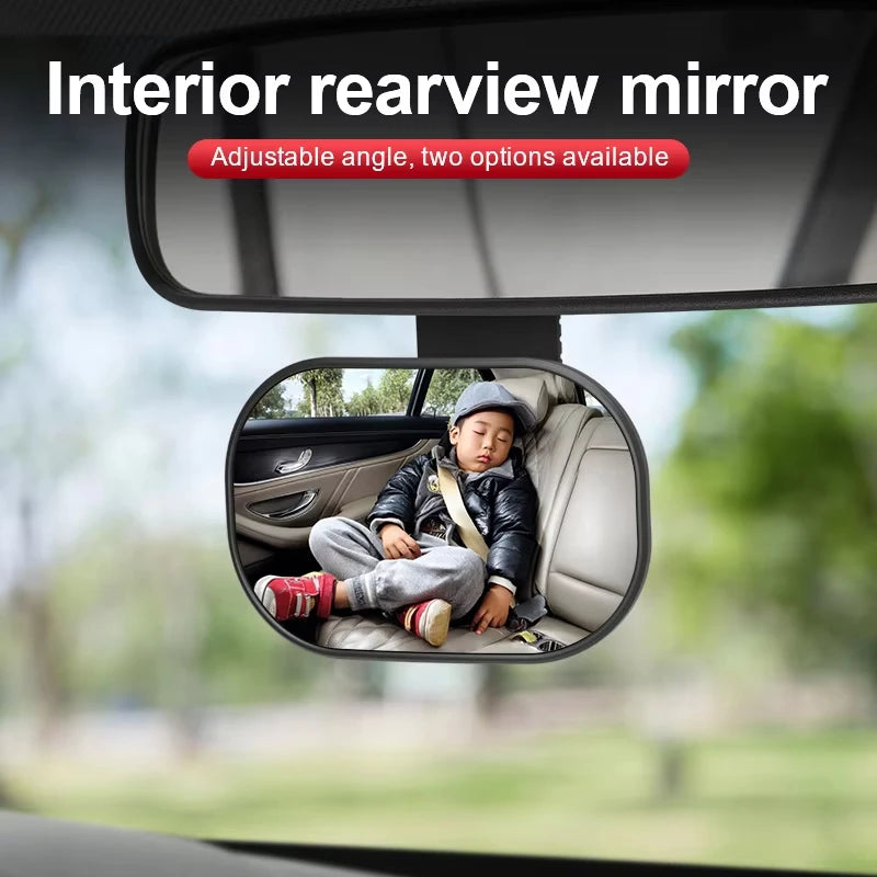 Adjustable Wide Car Rear Seat Mirror Baby/Child Seat Car Safety Mirror Monitor Clip or Paste Safety Car Baby Mirror Car Interior